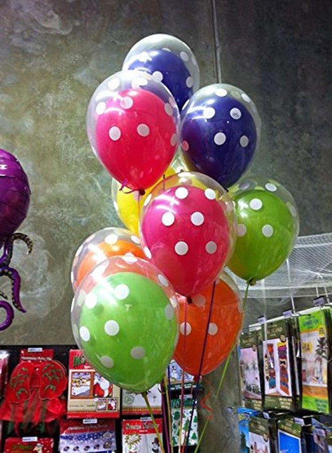 Evisha Big Size 12", Double Balloon Latex Transparent Out Side and Printed Inside Balloons, Theme Party, Party Decoration, Birthday Party Pack of 25 - Image 2